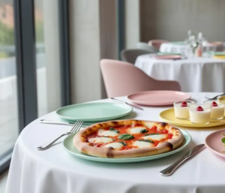 Stół z daniami szefa kuchni przygotowanymi na wydarzenie w restauracji